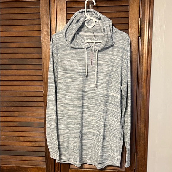 Buckle Gray/Green/Blue Striped Hoodie - Picture 1 of 4